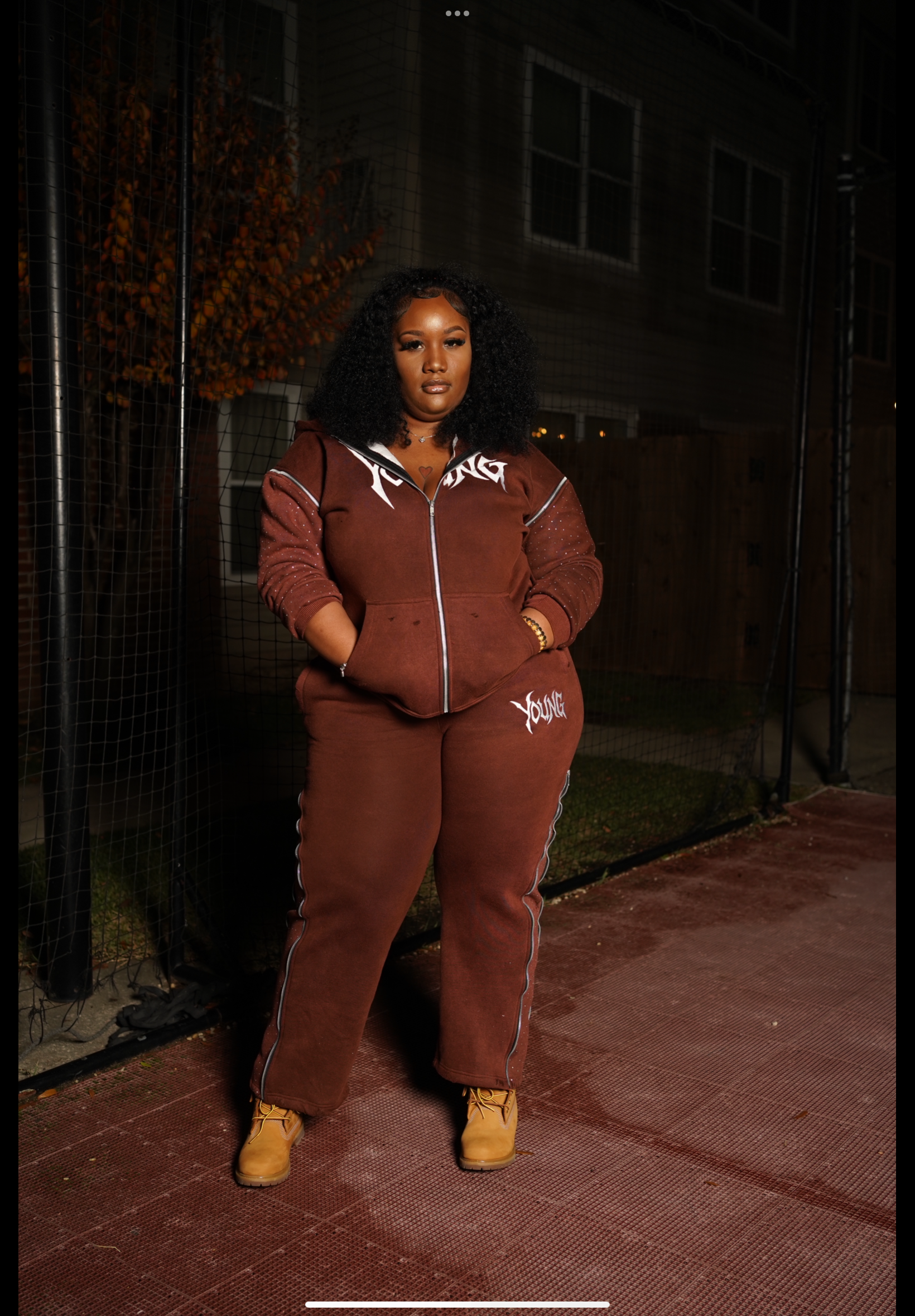 Young Runners Sweatsuit ( Brown)